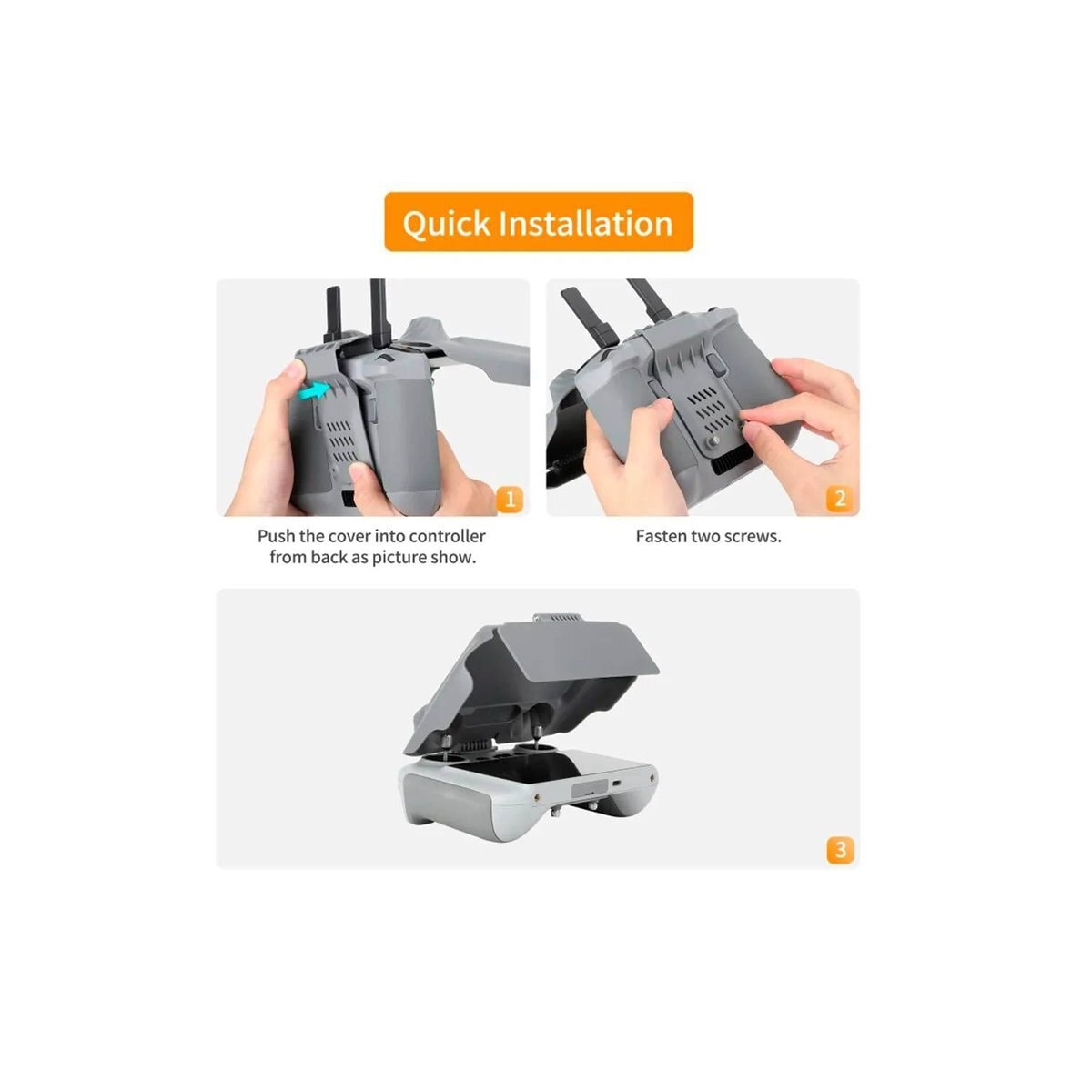 SUNNYLIFE hardt beskyttelsesdeksel for DJI RC 2 håndkontroll - Grå