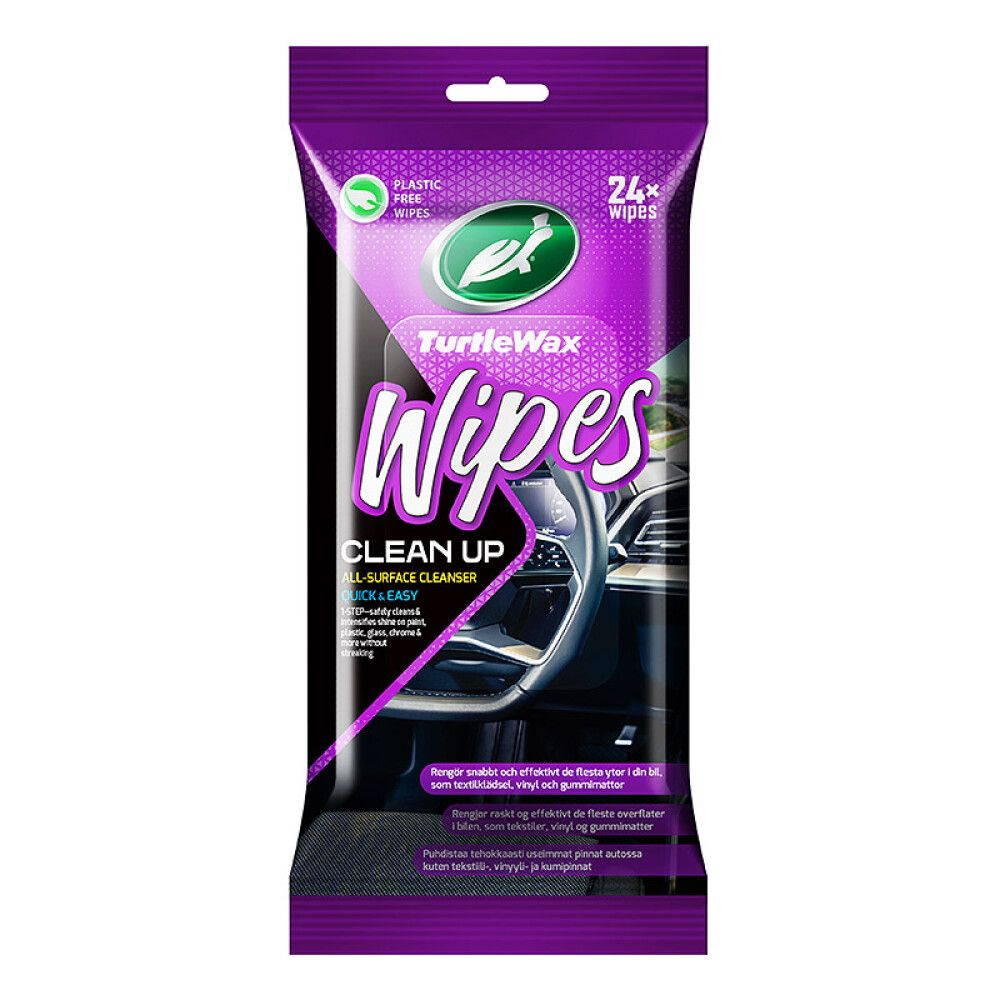 ALLRENGJØRING TURTLE WAX WIPES 24STK
