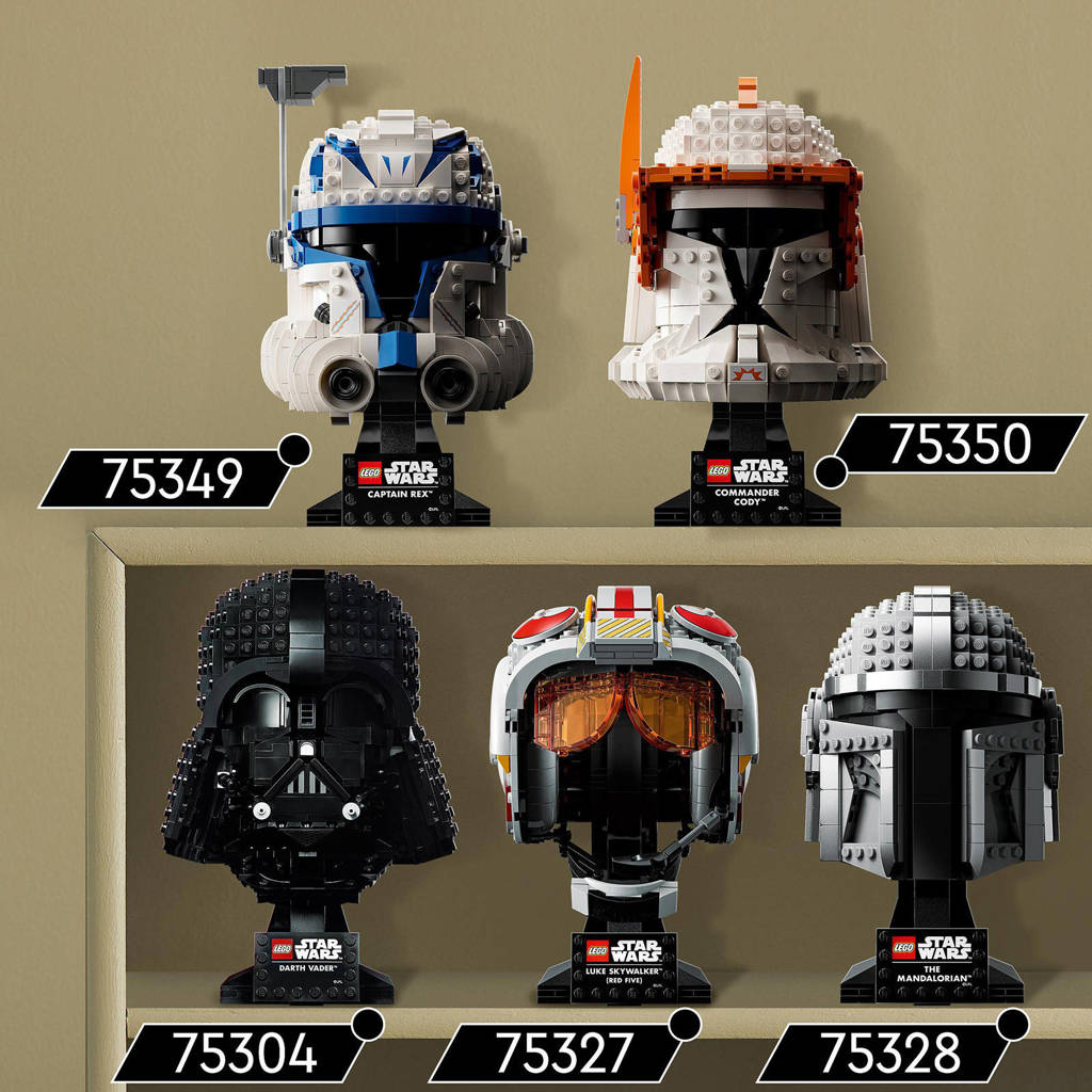 Zeer leuke setCaptain Rex Helm Bouwpakket voor Volwassenen, The Clone Wars Collectible 75349