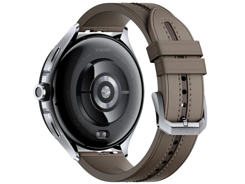 [OUTLET] - Xiaomi Watch 2 Pro - 46 mm - sølv rustfrit stål - smart ur med rem - læder - brun - håndledsstørrelse: 135-205 mm - display 1.43