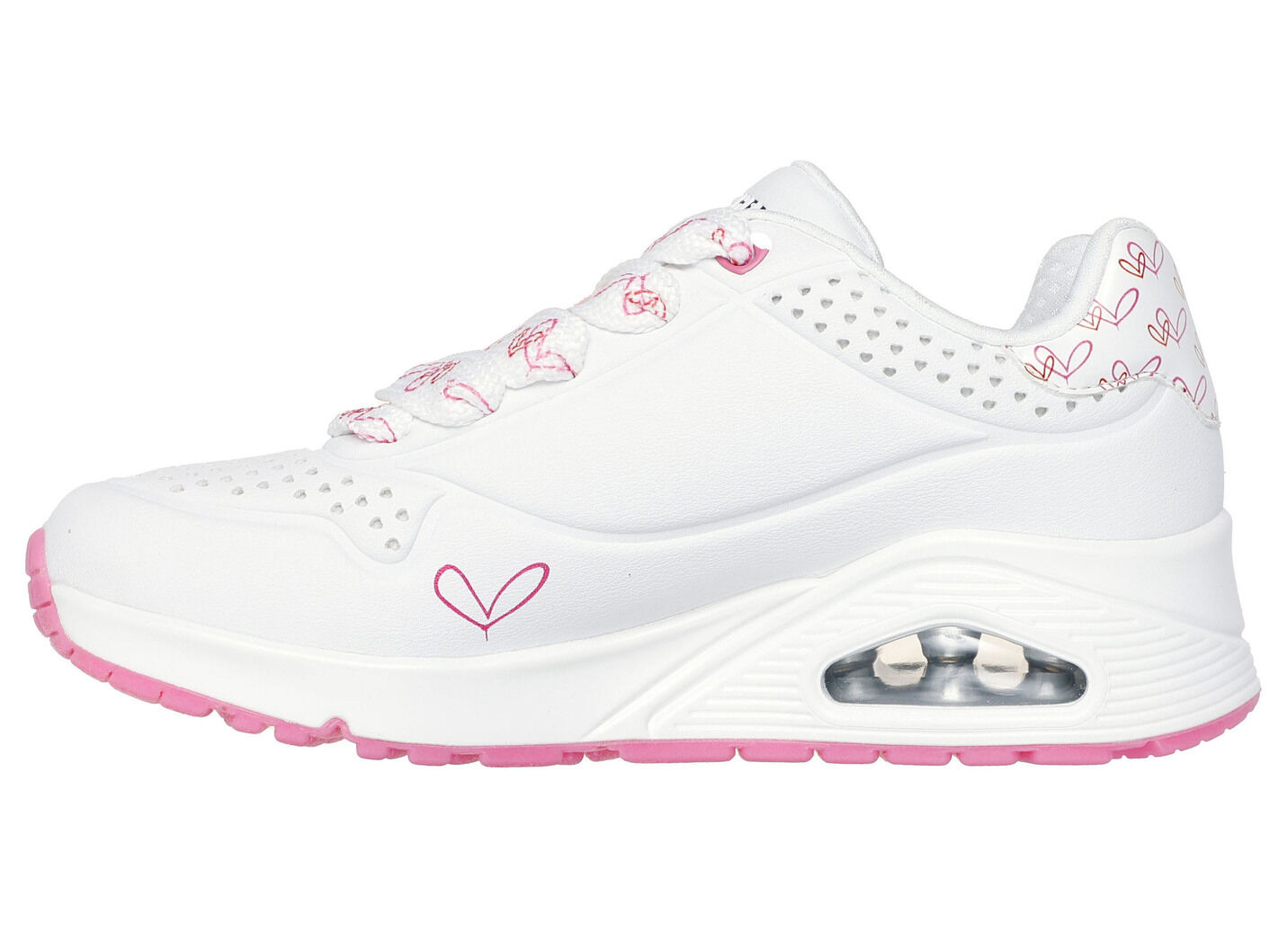 SKECHERS Schnür-Sneaker mit niedlichen Herzchen bedruckt
