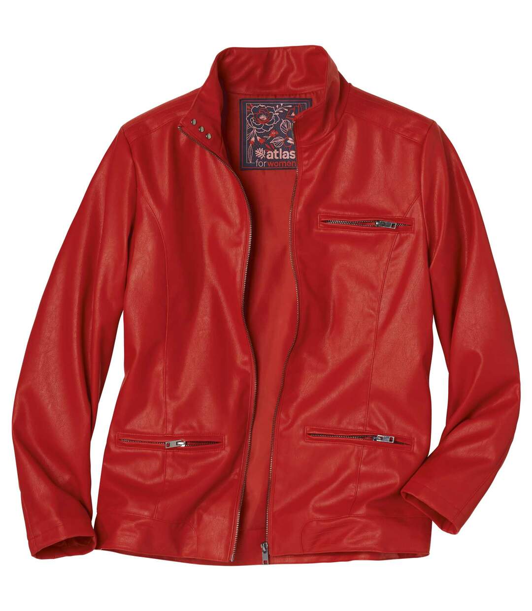 Veste Simili Cuir Rouge