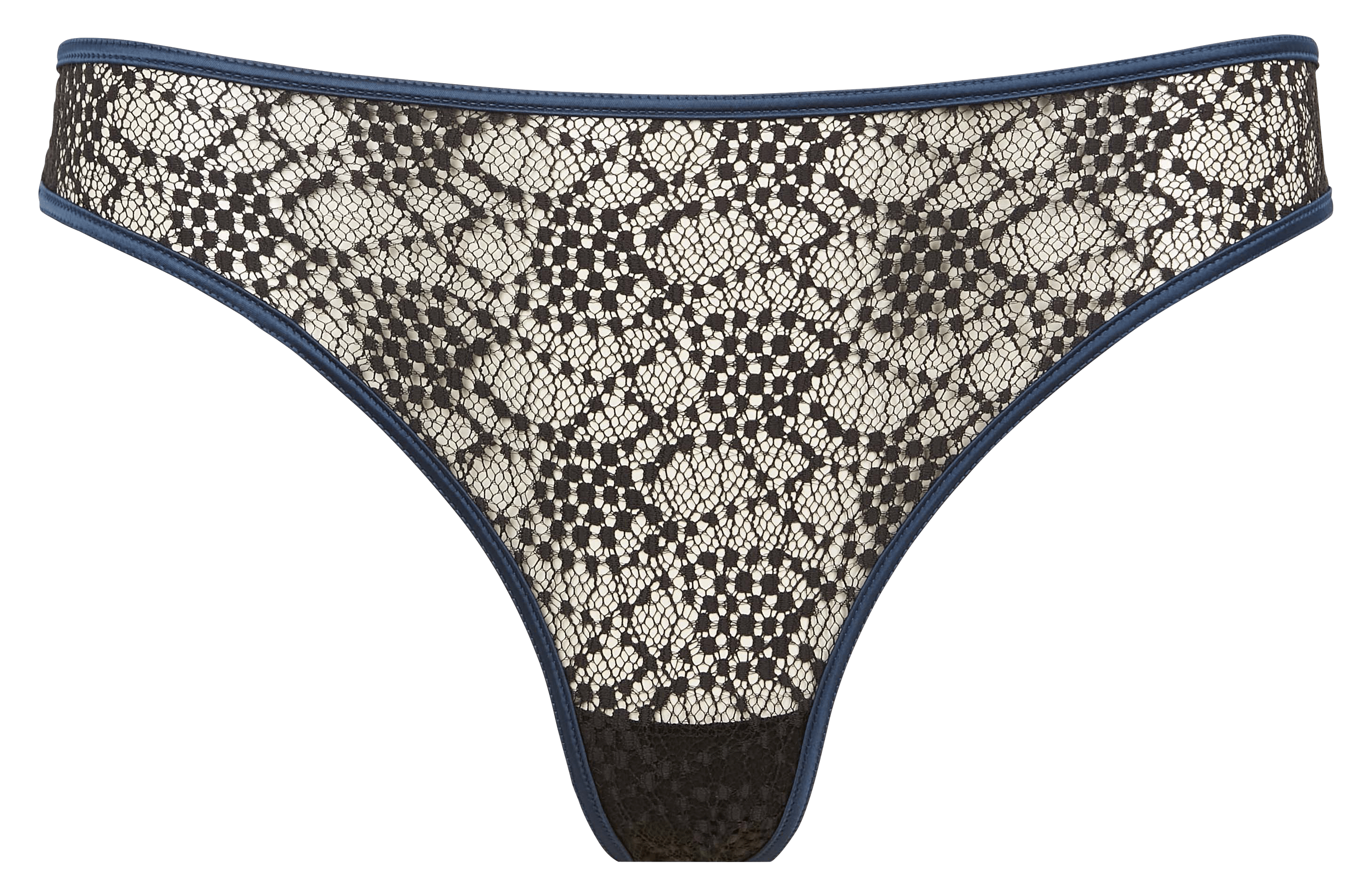 Tanga en dentelle| Noir