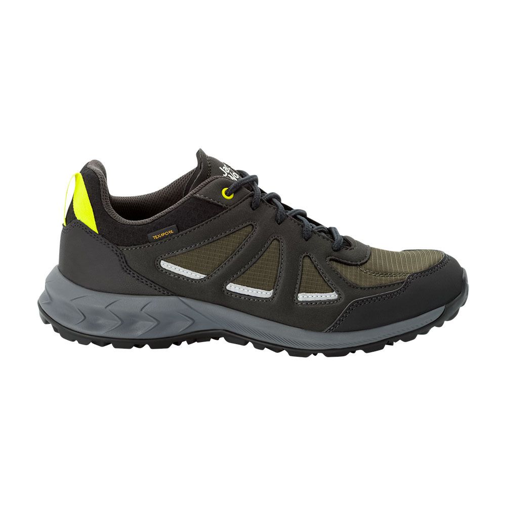 Jack Wolfskin WOODLAND 2 TEXAPORE LOW - Chaussures de randonné Homme khaki/green