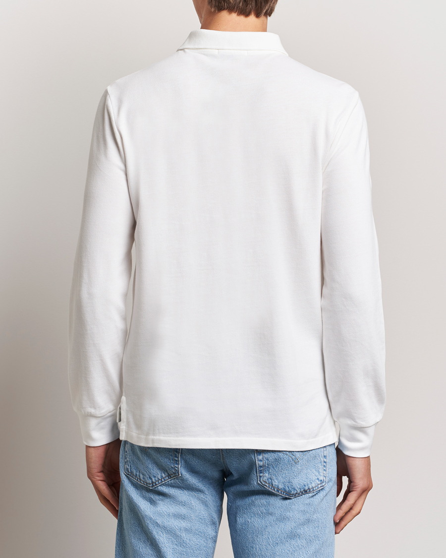Polo Ralph Lauren Custom Slim Fit Long Sleeve Polo White