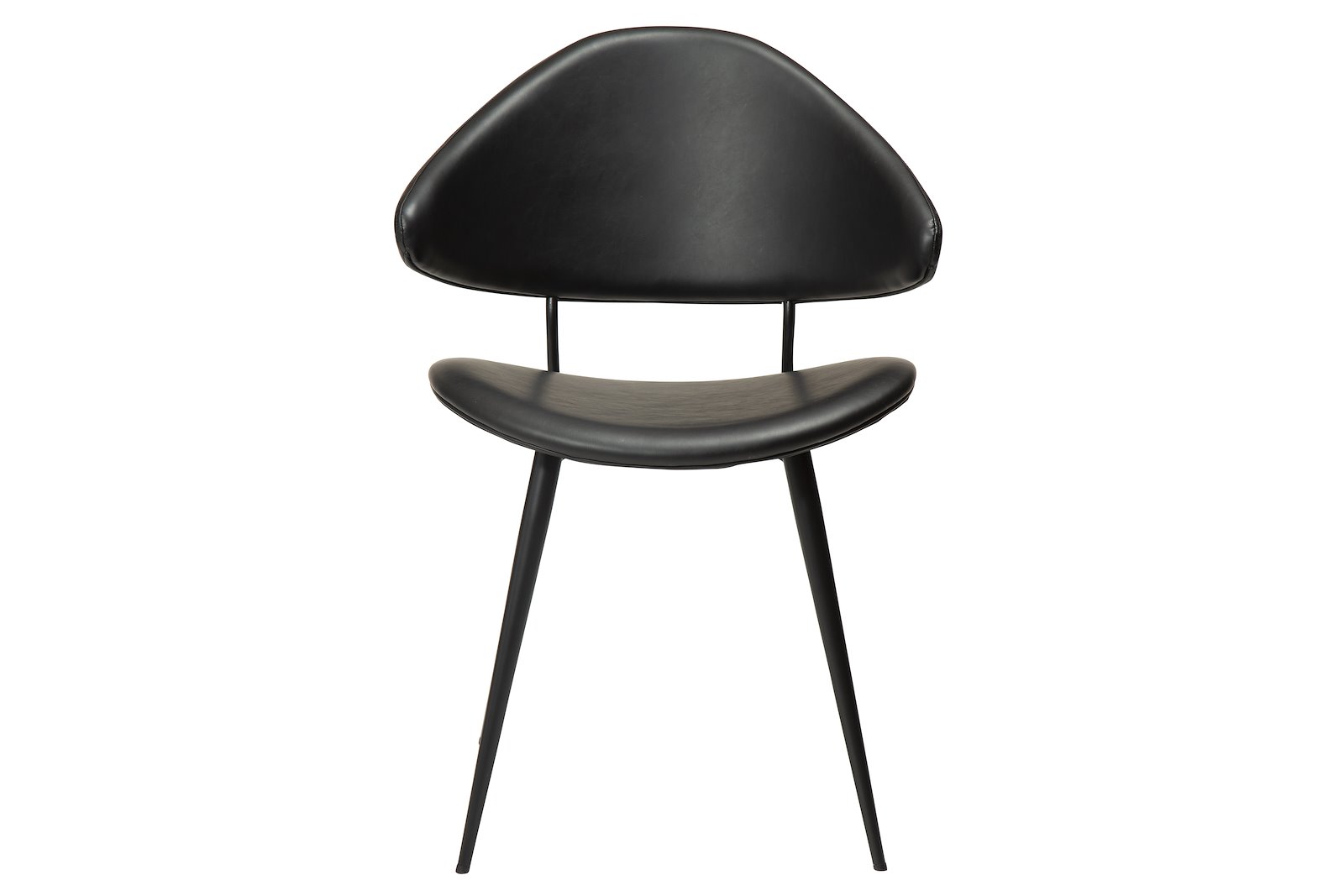 Napoleon spisestol PU Vintage Black Art og sorte ben.