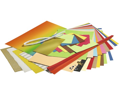 Creatieve set knutselpapierkoffer, het hele jaar door, 110-delig