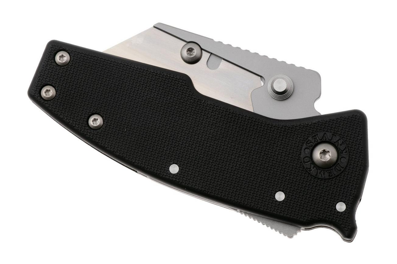 Demko Razor-Shark, RAZOR-SHARK-BLACK, Satin Stainless Steel, Black GRN utility zakmes