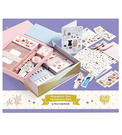 Djeco Briefpapier - 34 Teile - Tinou