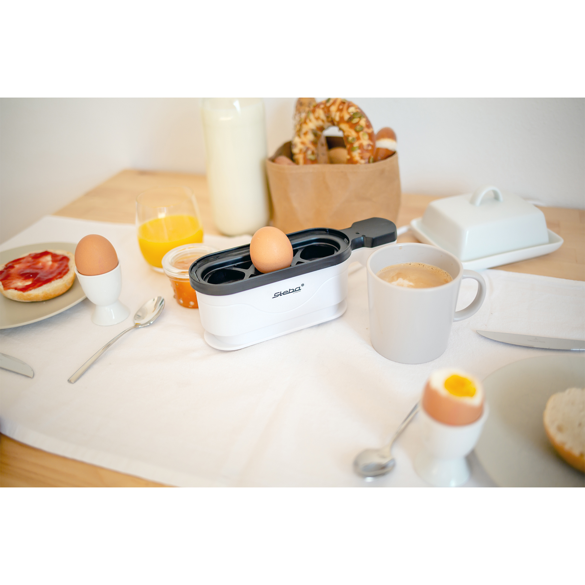 STEBA Eierkocher EK 4 - weiß - für 3 Eier