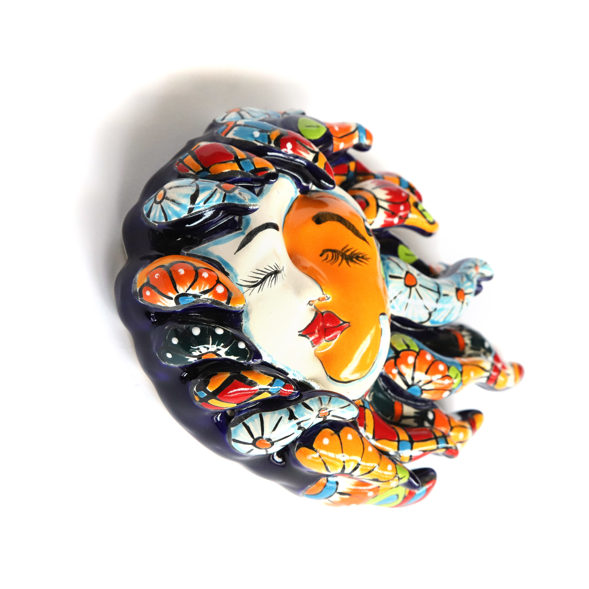 Keramik-Wandschmuck 'Besucon', multicolor, B 25 cm, H 18 cm, L 5 cm von fischer's lagerhaus