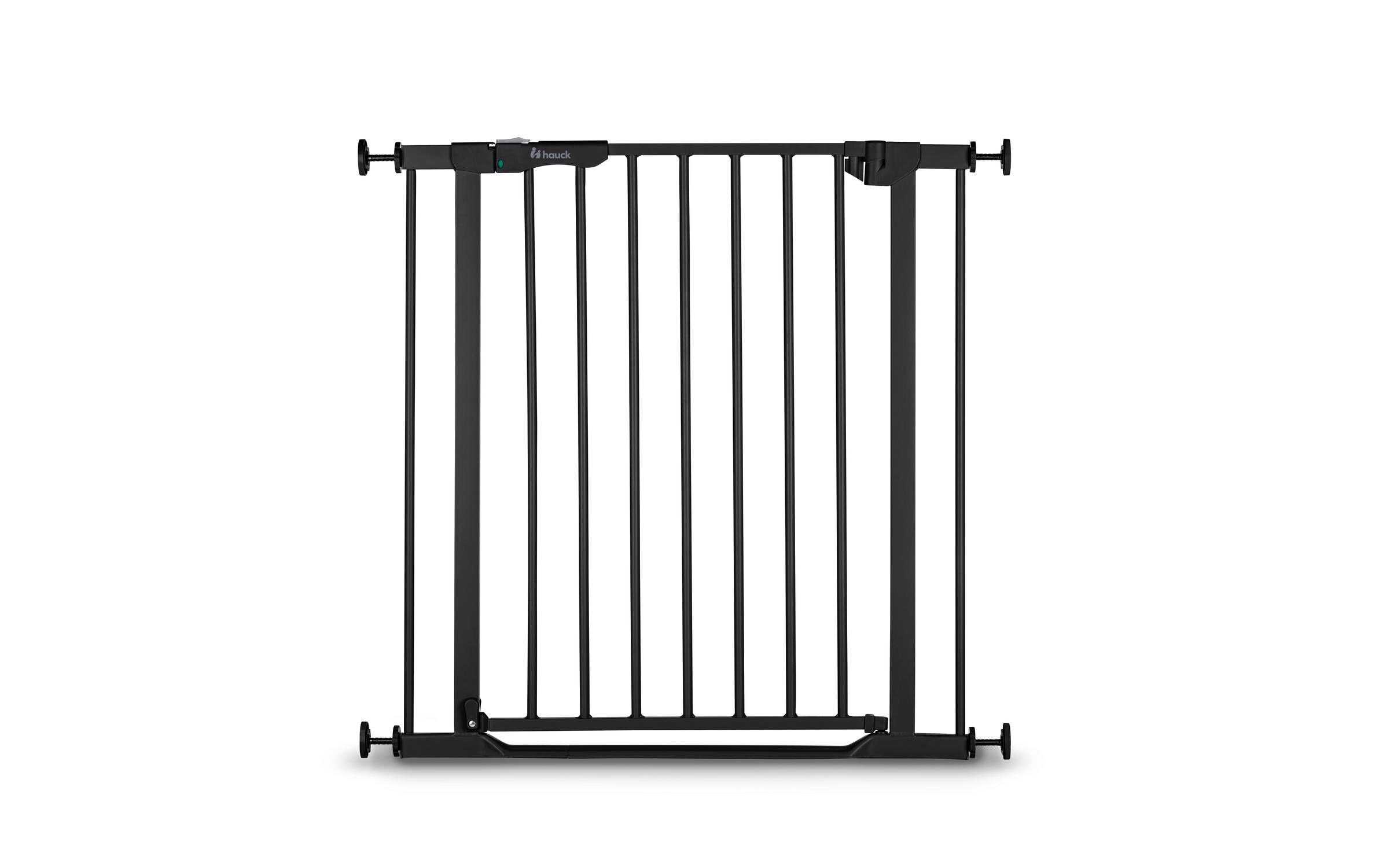 Türschutzgitter Clear Step Autoclose 2 Schwarz 75 cm - 80 cmBarrierefreies, automatisch schliessendes Tür- und Treppenschutzgitter-Set