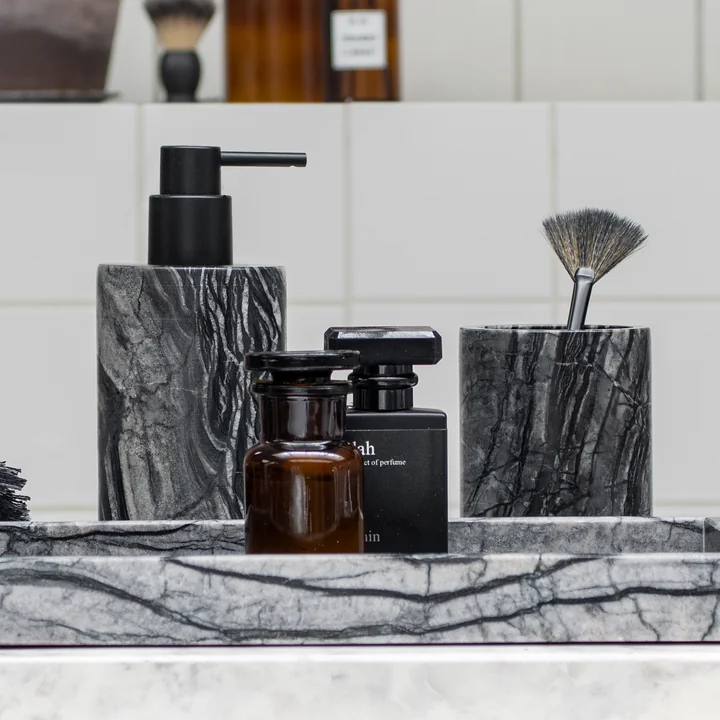 Mette Ditmer - Marble Seifenspender, low, dark forest