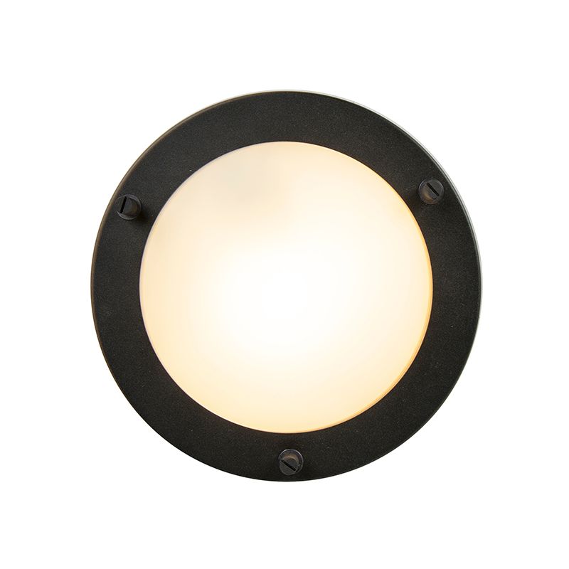 Moderne plafonnière zwart 18 cm IP44 - Yuma