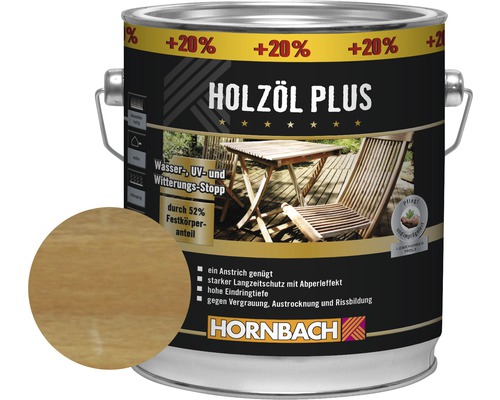 HORNBACH Houtolie Plus Douglasspar 3 l (20% Gratis!)