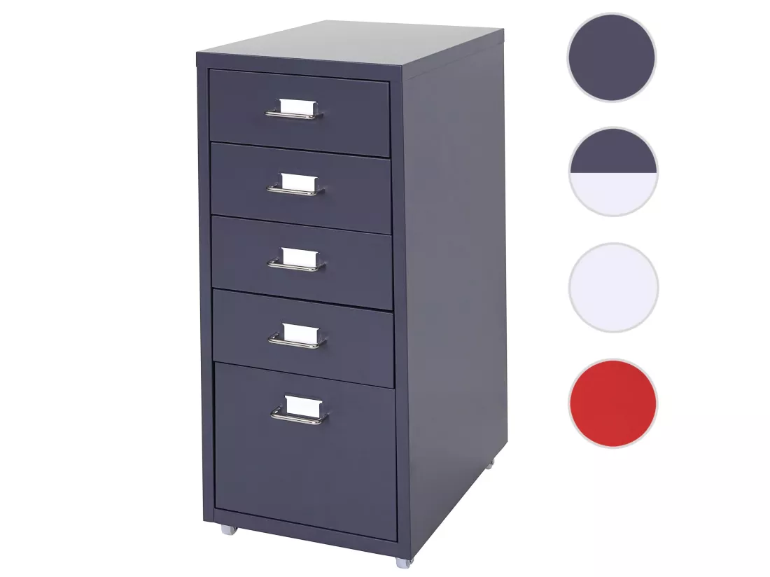 Caisson roulant Preston T851, gris foncé