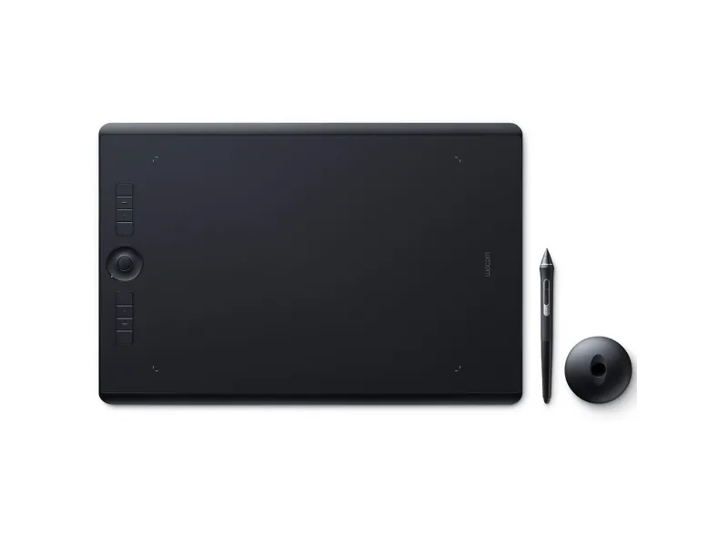 Wacom Intuos Pro Large - Digitizer - højre- og venstrehåndet - 43 cm x 28.7 cm x 0.8 cm - multi-touch - elektromagnetisk - 8 knapper - trådløs, kabling - USB, Bluetooth - sort