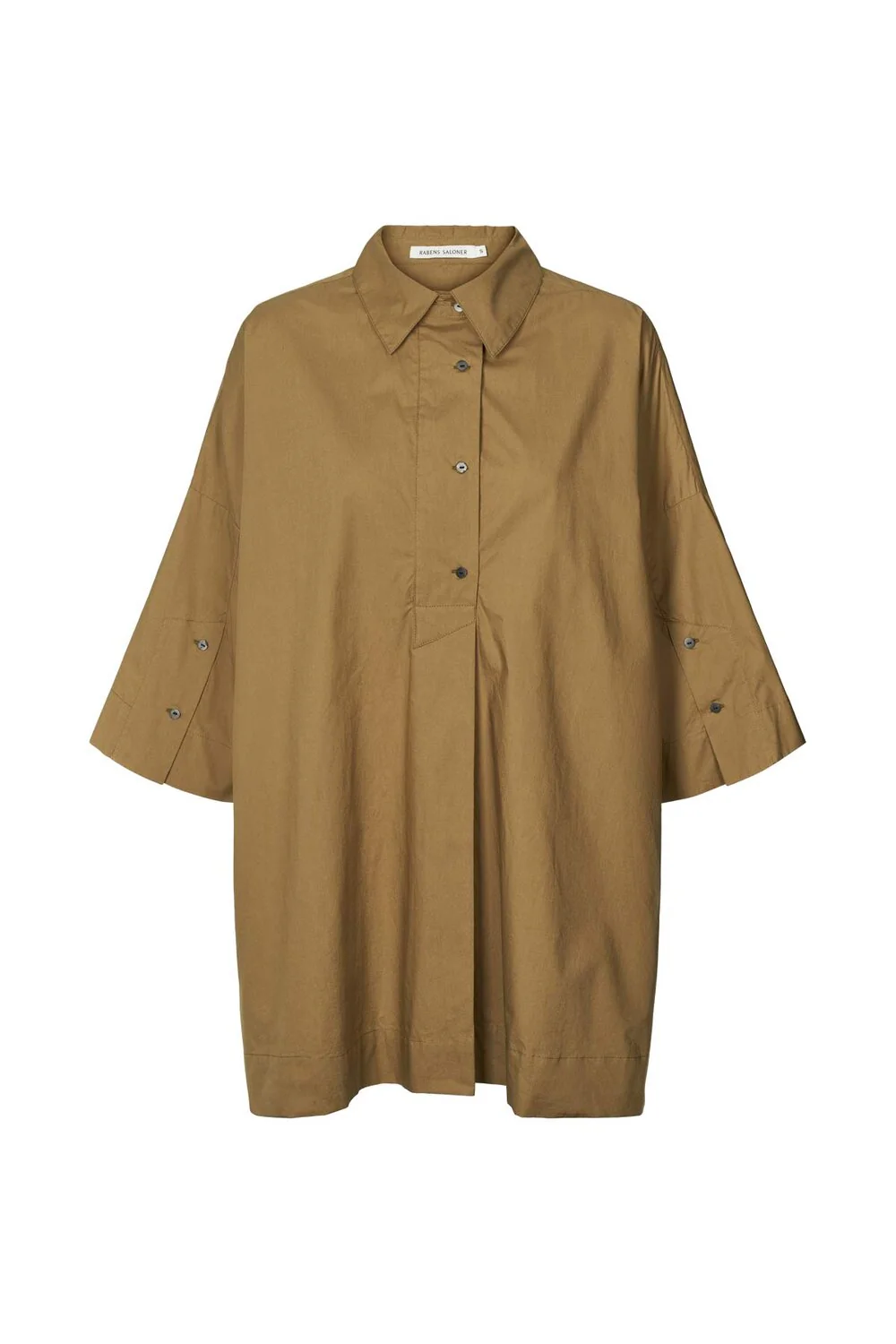 Rabens Saloner  Lula Poplin tunic kjole - Old moss
