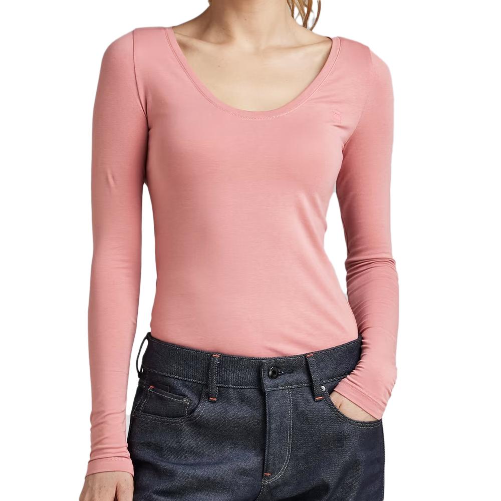 T-shirts Manches Longues Rose Femme G-Star Base R