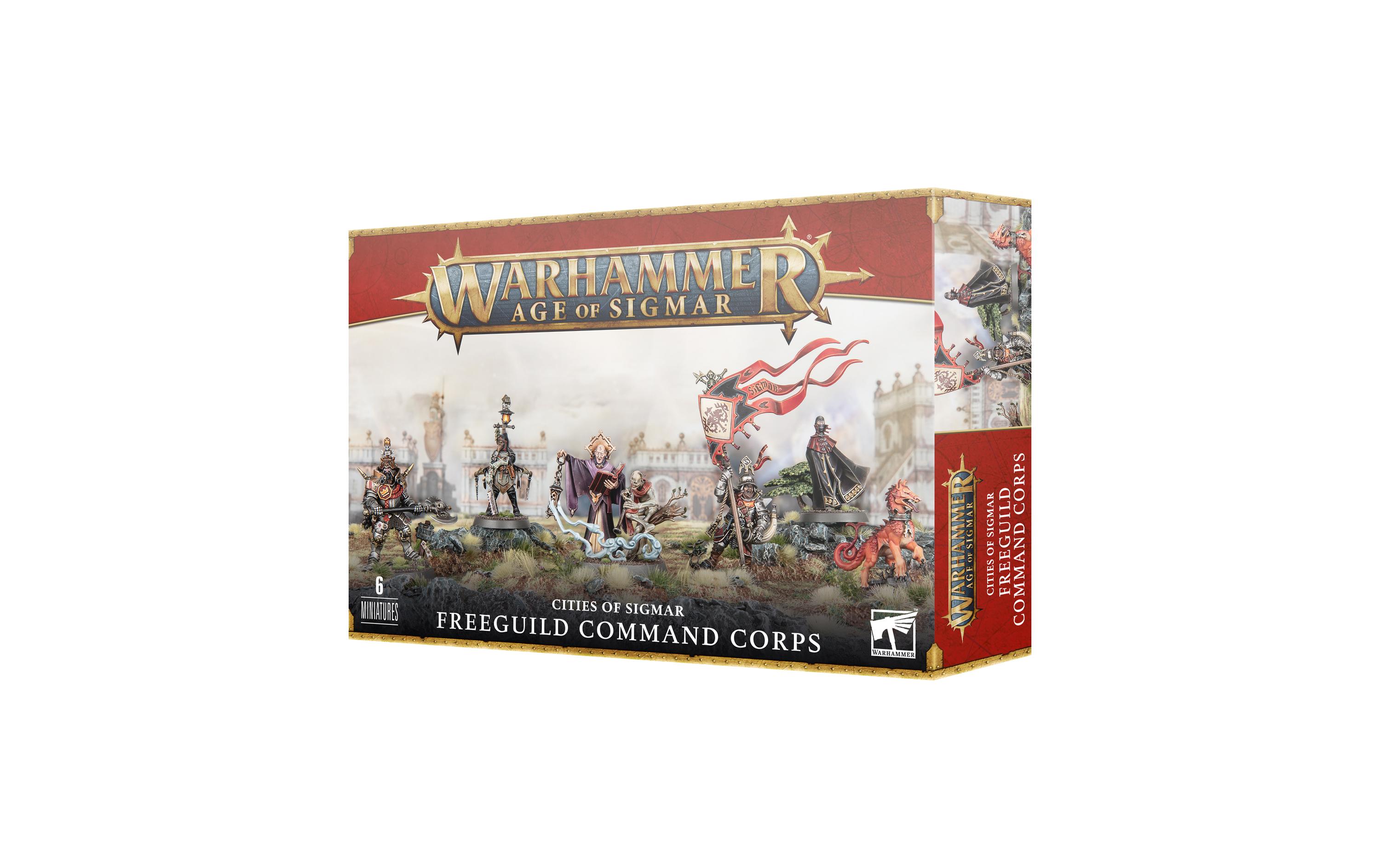 Figurenset Warhammer Age of Sigmar Freigilden-BefehlsstabWarhammer Age of Sigmar Miniaturen: Freeguild Command Corps