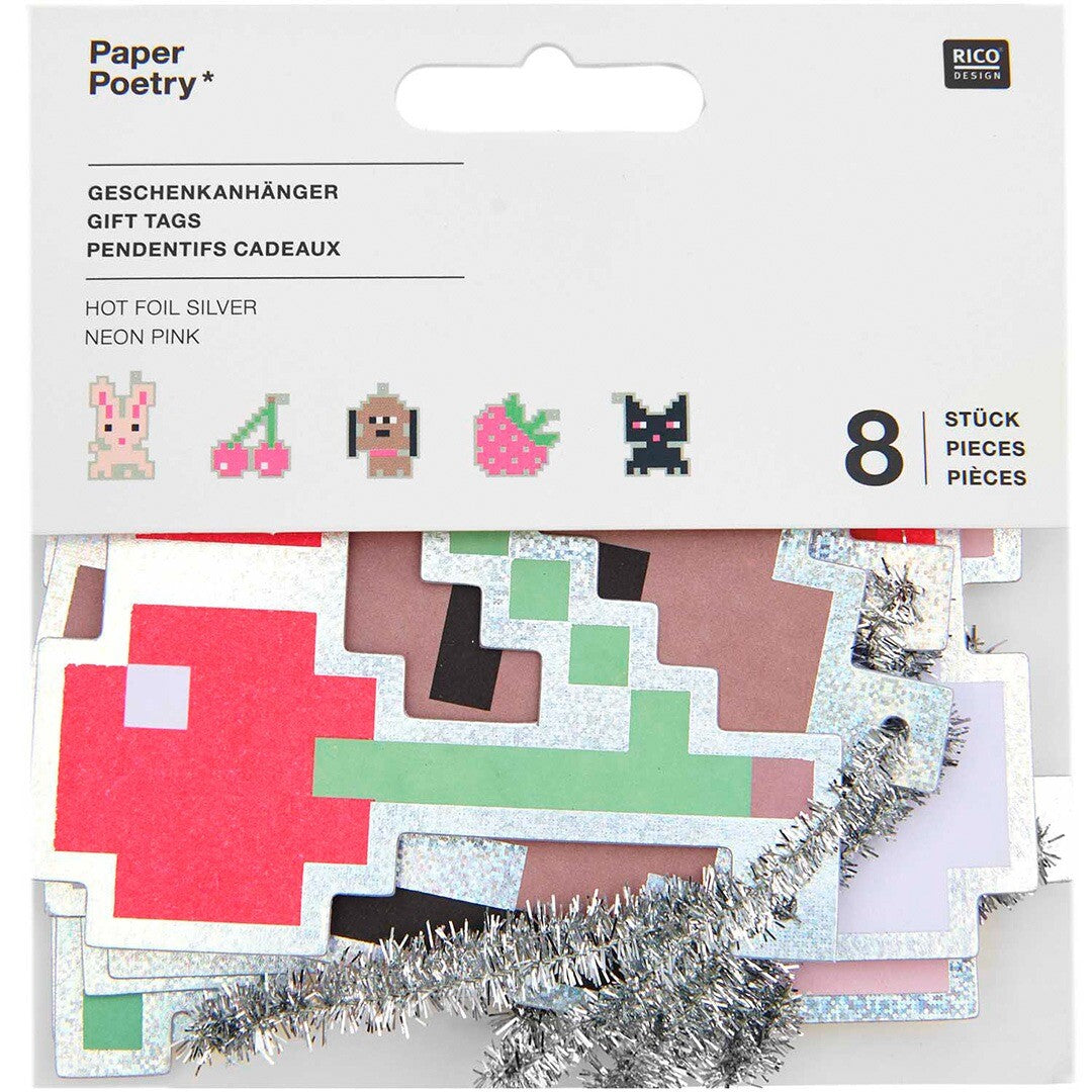 Cadeaulabels pixel - 8st