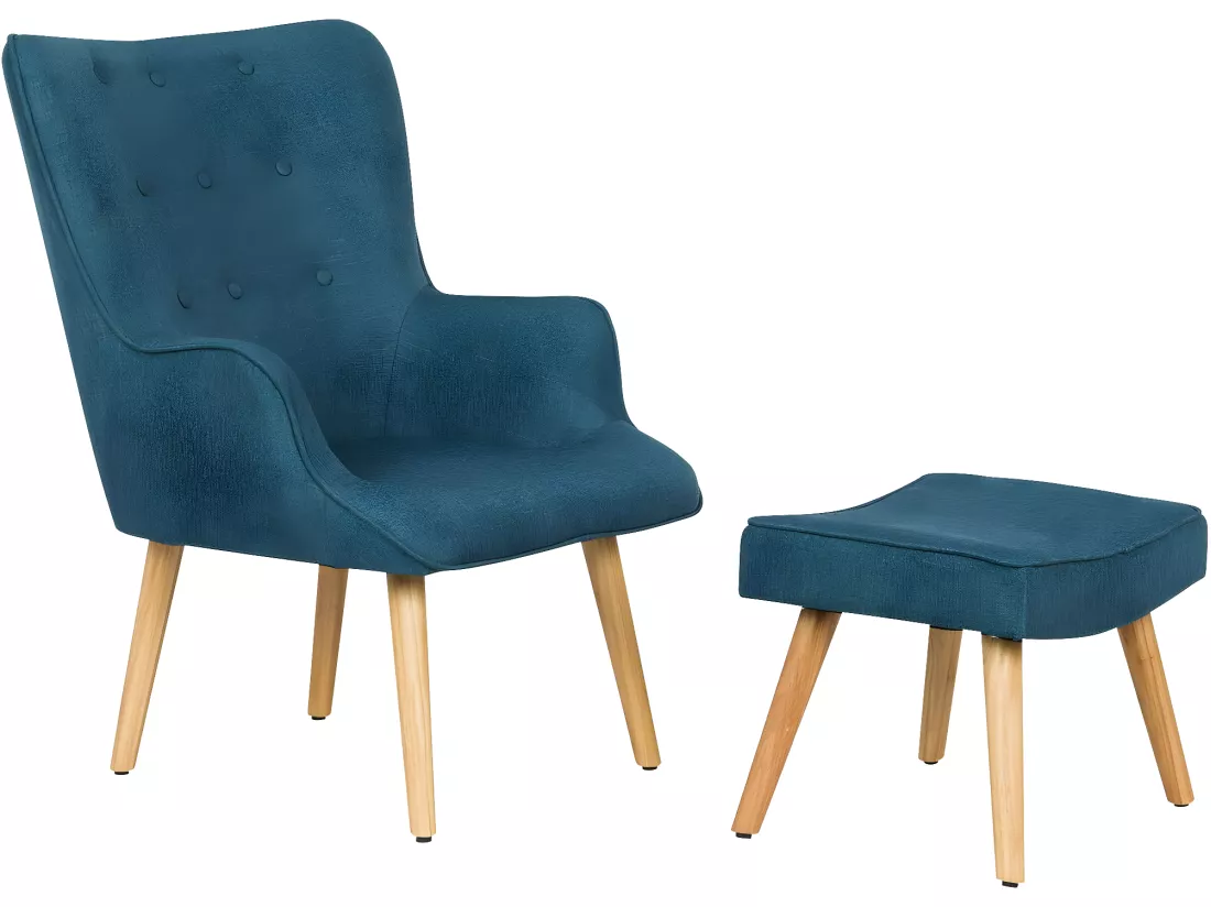 Fauteuil style scandinave en tissu 