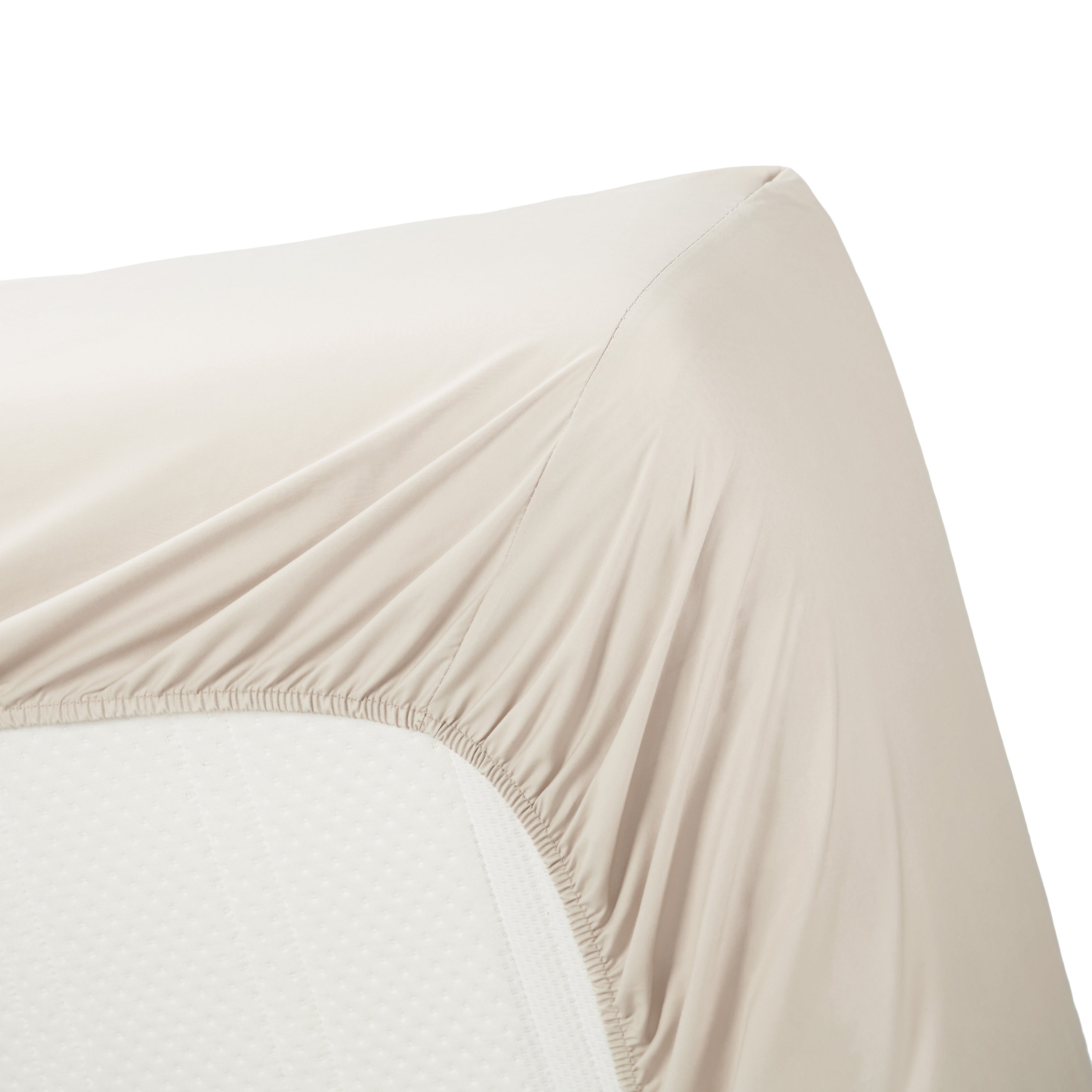 Ambiante Cotton Uni Hoeslaken 180 x 210/220 cm - Zand