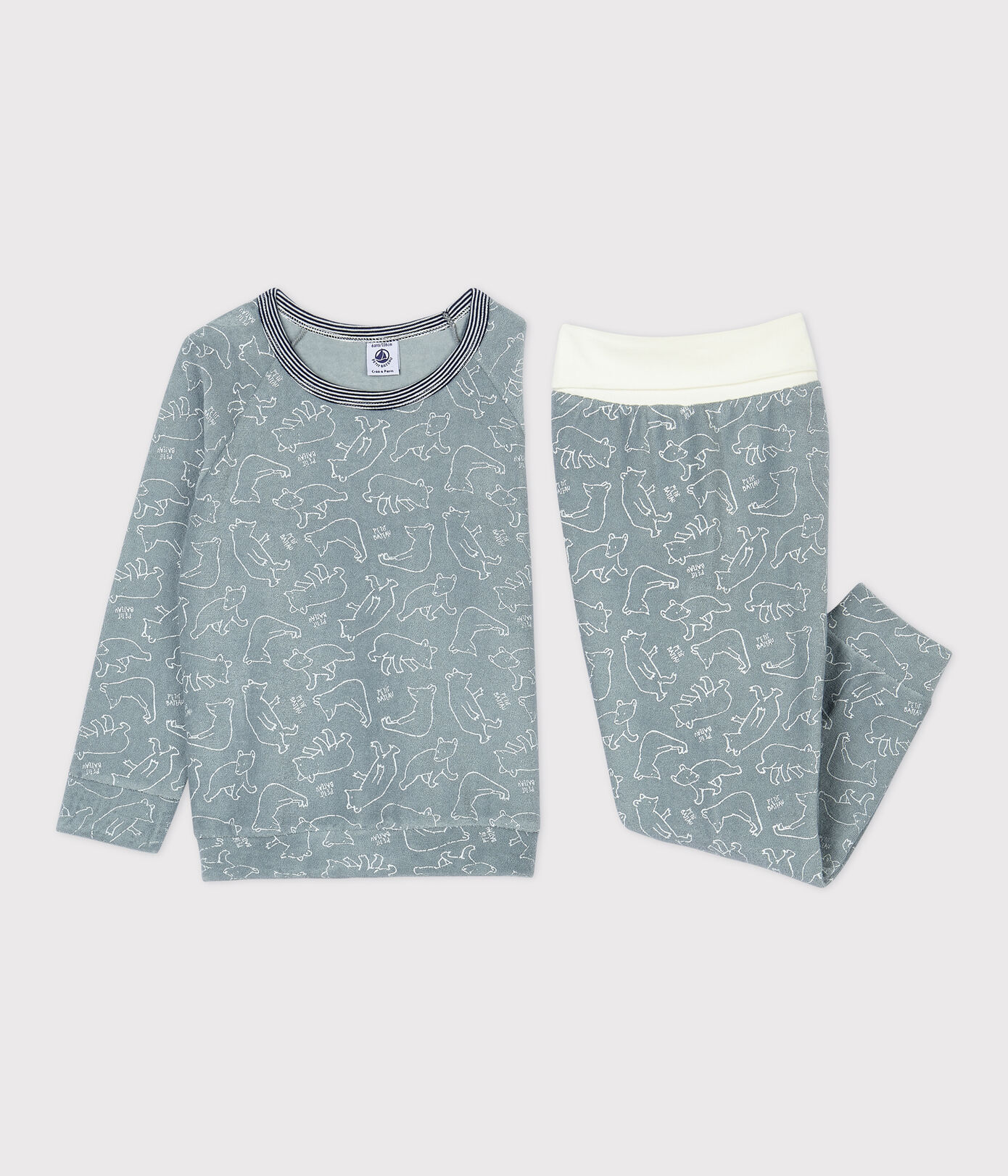 Pyjama ours petite fille/petit garçon en bouclette éponge grattée