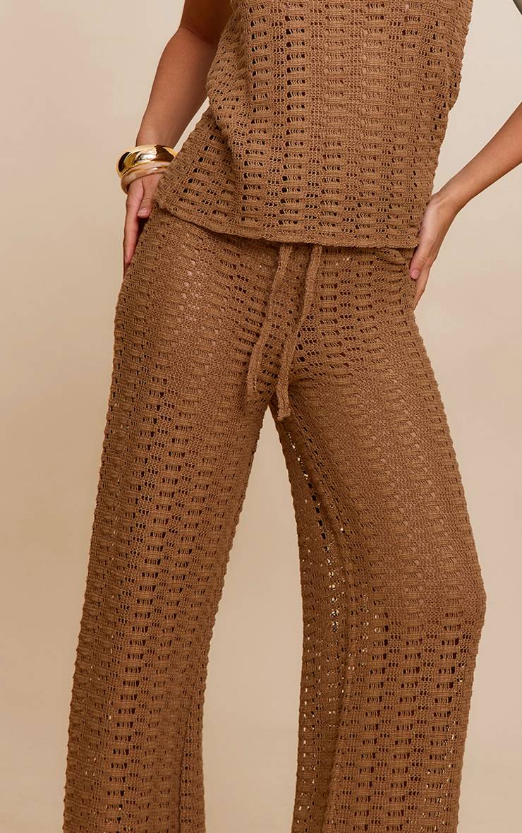 Vert Olive Pantalon Droit Taille Mi-haute