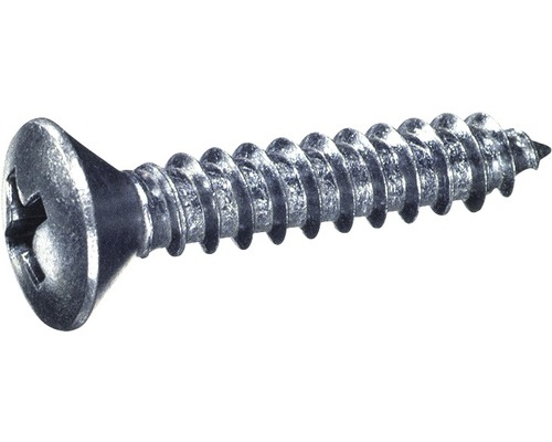 Plaatschroef, verzonken kop met kruiskopaandrijving, DIN 7983, 2,9 x 9,5 mm, roestvrij staal A2, 100 stuks