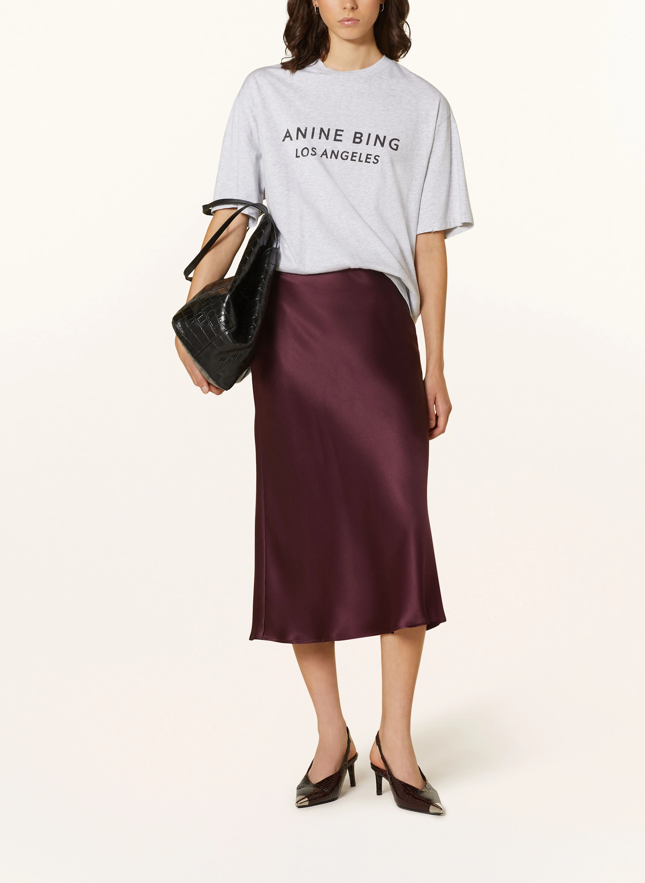 ANINE BING Seidenrock