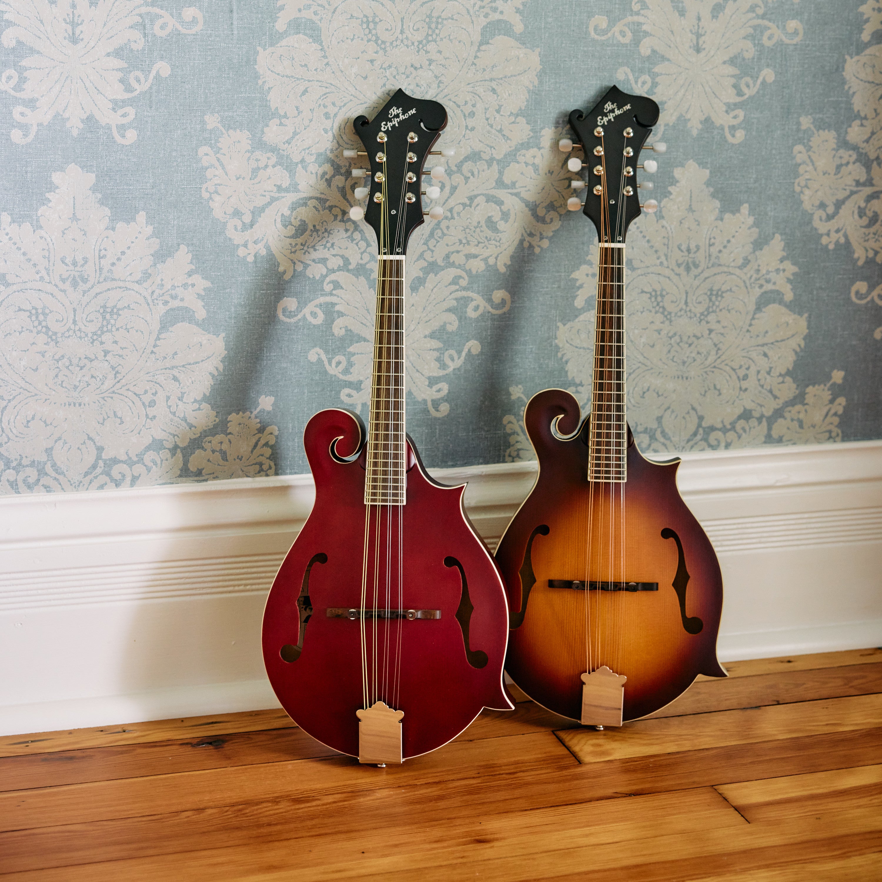 Epiphone F-5 Studio Wine Red Satin F-stijl mandoline met premium gigbag