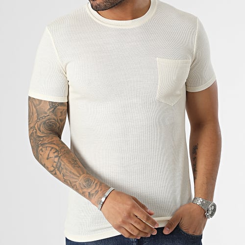 Tee Shirt Poche C5128 Beige Clair