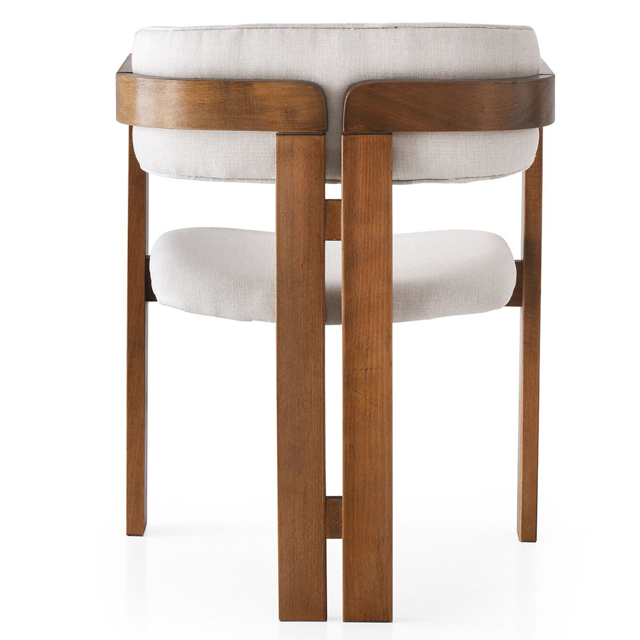Wooden Art Chaise co crème/noyer  - 58x76x49 cm