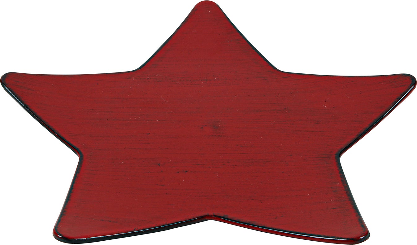 Onderbord Ster rood D 28 H 1 cm