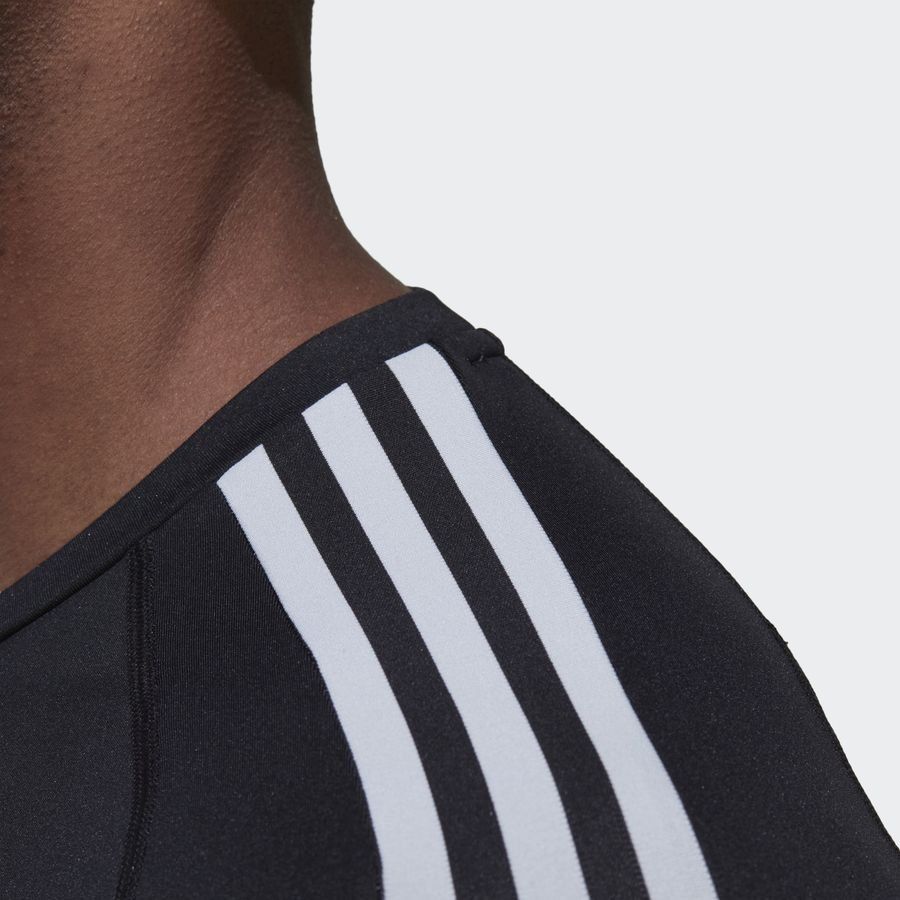 adidas Baselayer Techfit 3-Stripes - Noir/Blanc