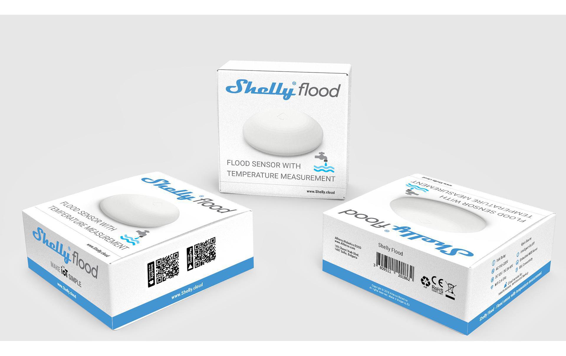 Flood WiFi-Flood & Temperatur SensorWLAN Wassersensor, Temperatursensor