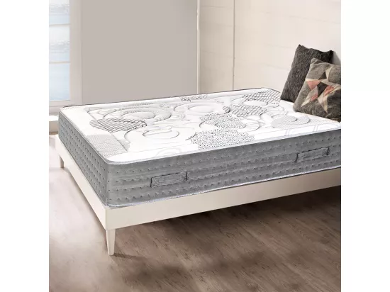 Matelas 90x190 cm NILO à ressorts ensachés, en mousse mémoire de forme, indépendance du couchage, face été/hiver, épaisseur 26 cm