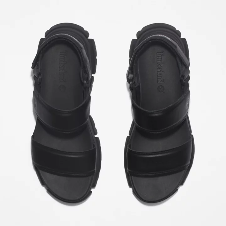 Sandale à double bride Adley Way pour femme en noir