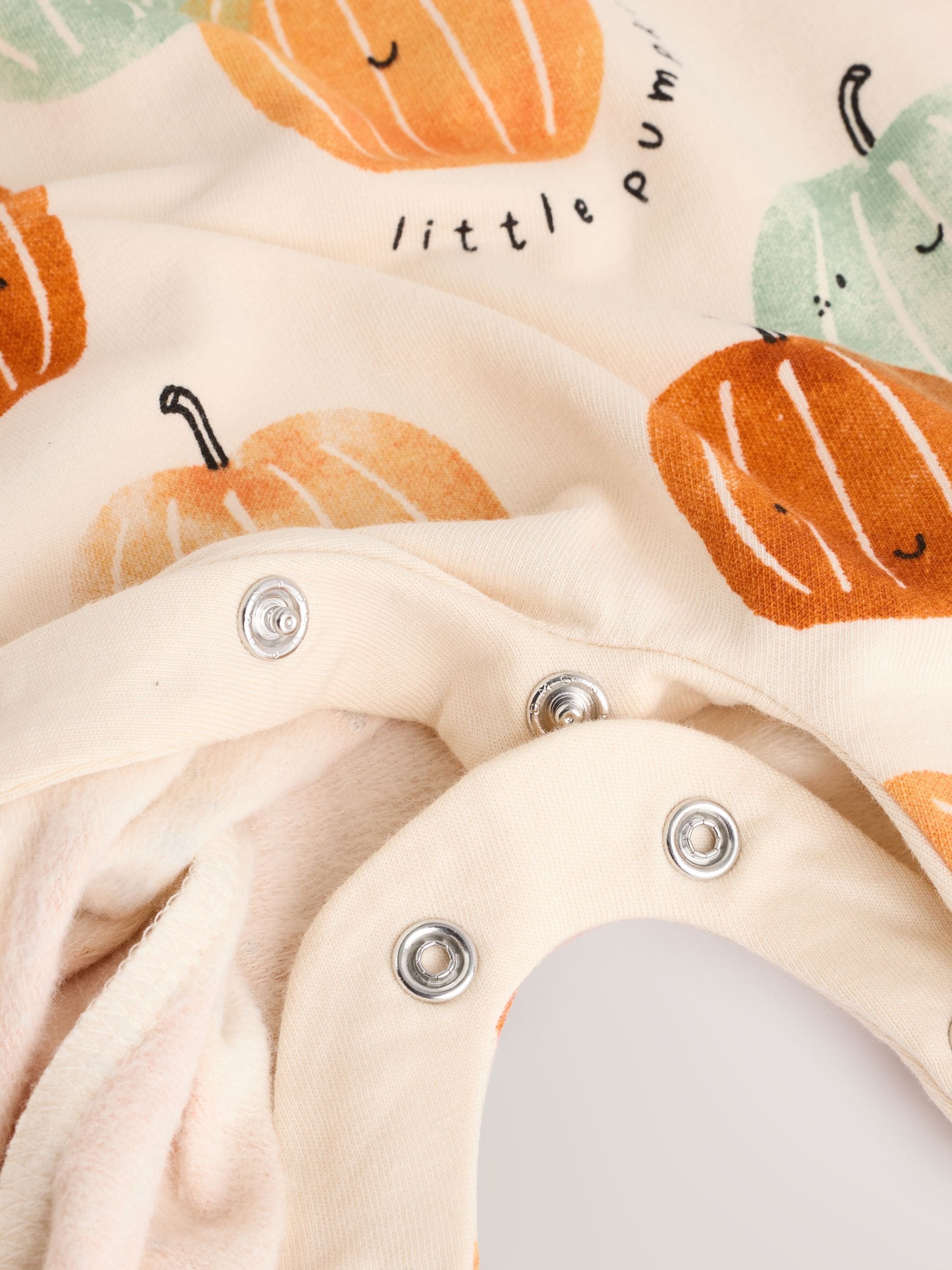 Oranje kleine pompoen - Sweat babyromper (0mnd-2jr)