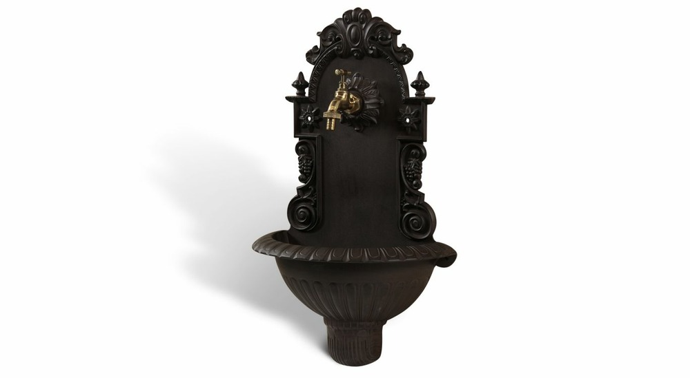 Fontaine de jardin aluminium marron 37x18.5x61.5cm