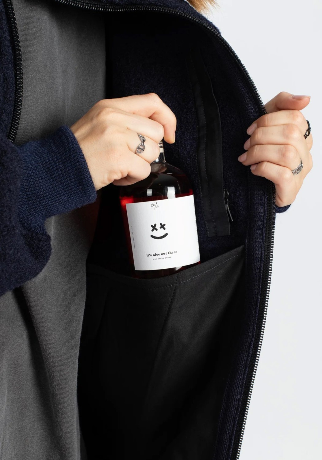 Jeckybeng The Natural Wool Fleece Jacket Navy