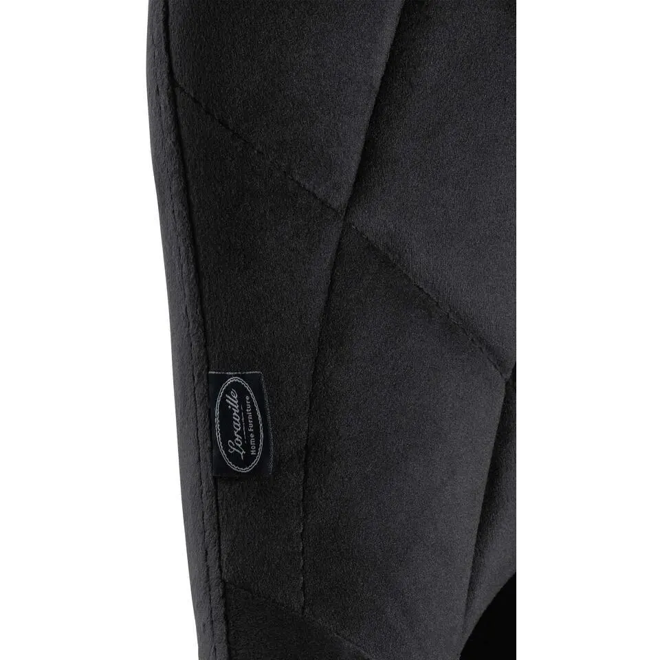 CLP Barkruk Lazio zwart Frame - Stof - zwart