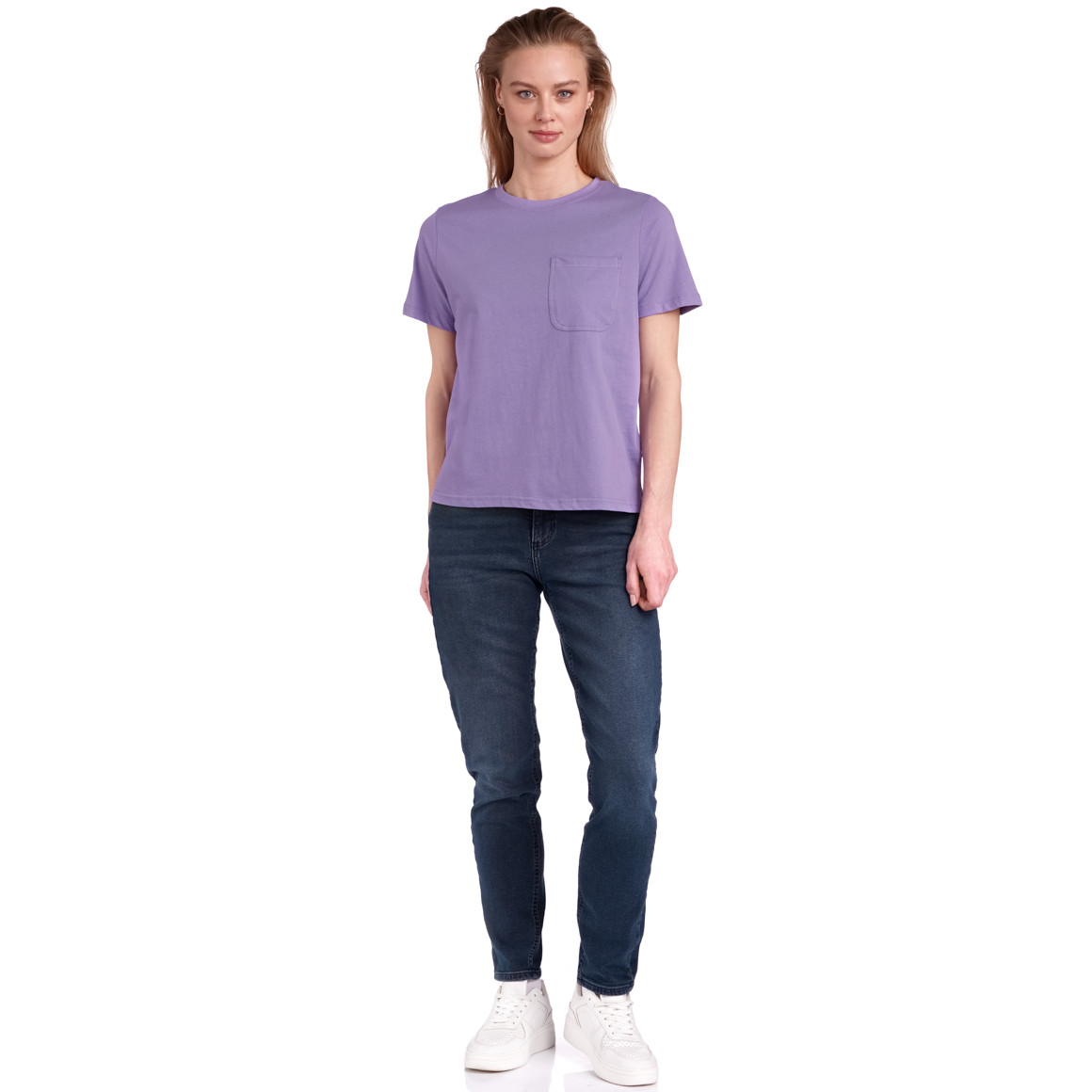 Jonas Nielsen Damen T-Shirt mit Brusttasche lila
