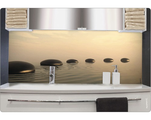 Badkamer achterwand mySPOTTI aqua Aqua stone 90x45 cm