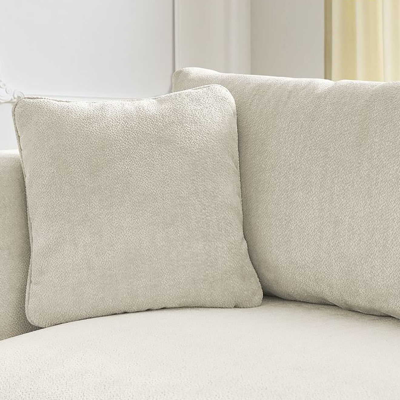 Bobochic Canapé convertible coffre ezechiel beige - 265x109x82 cm