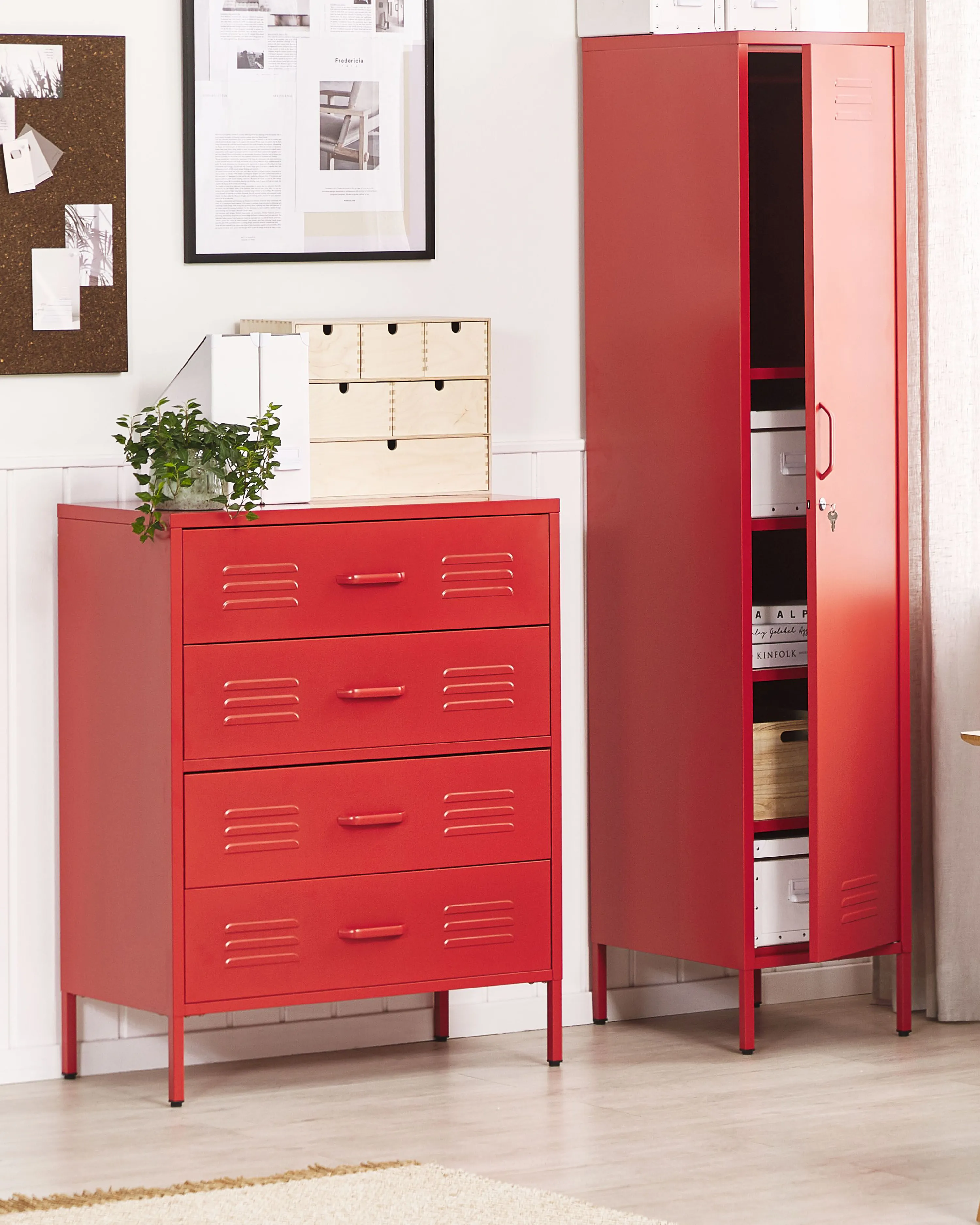 Ladekast ENAGO Metaal Rood