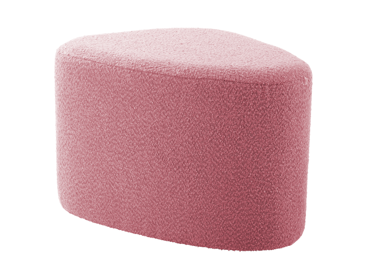 Pouf Ada organic large bouclé faded pink