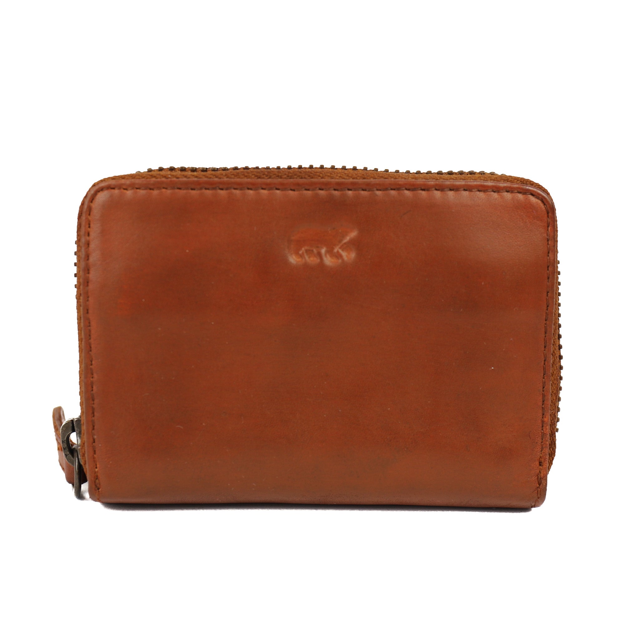Ritsportemonnee/pasjeshouder 'Rudie' cognac Cognac