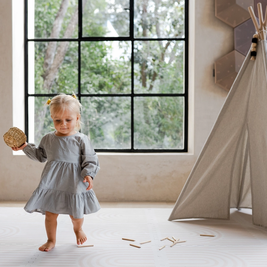 toddlekind Prettier Puzzle Spielmatte Linear Linen 120 x 180 cm